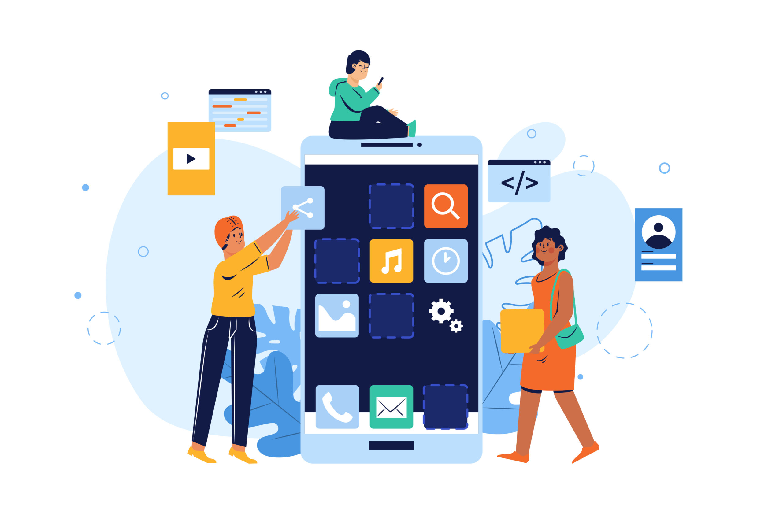 5- Mobile apps concept (for landing page)